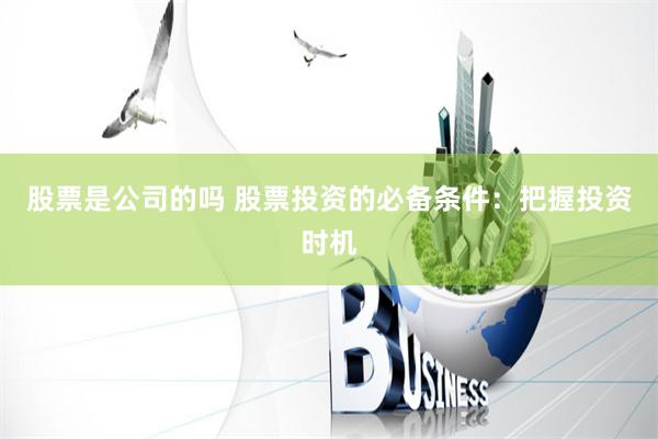 股票是公司的吗 股票投资的必备条件：把握投资时机